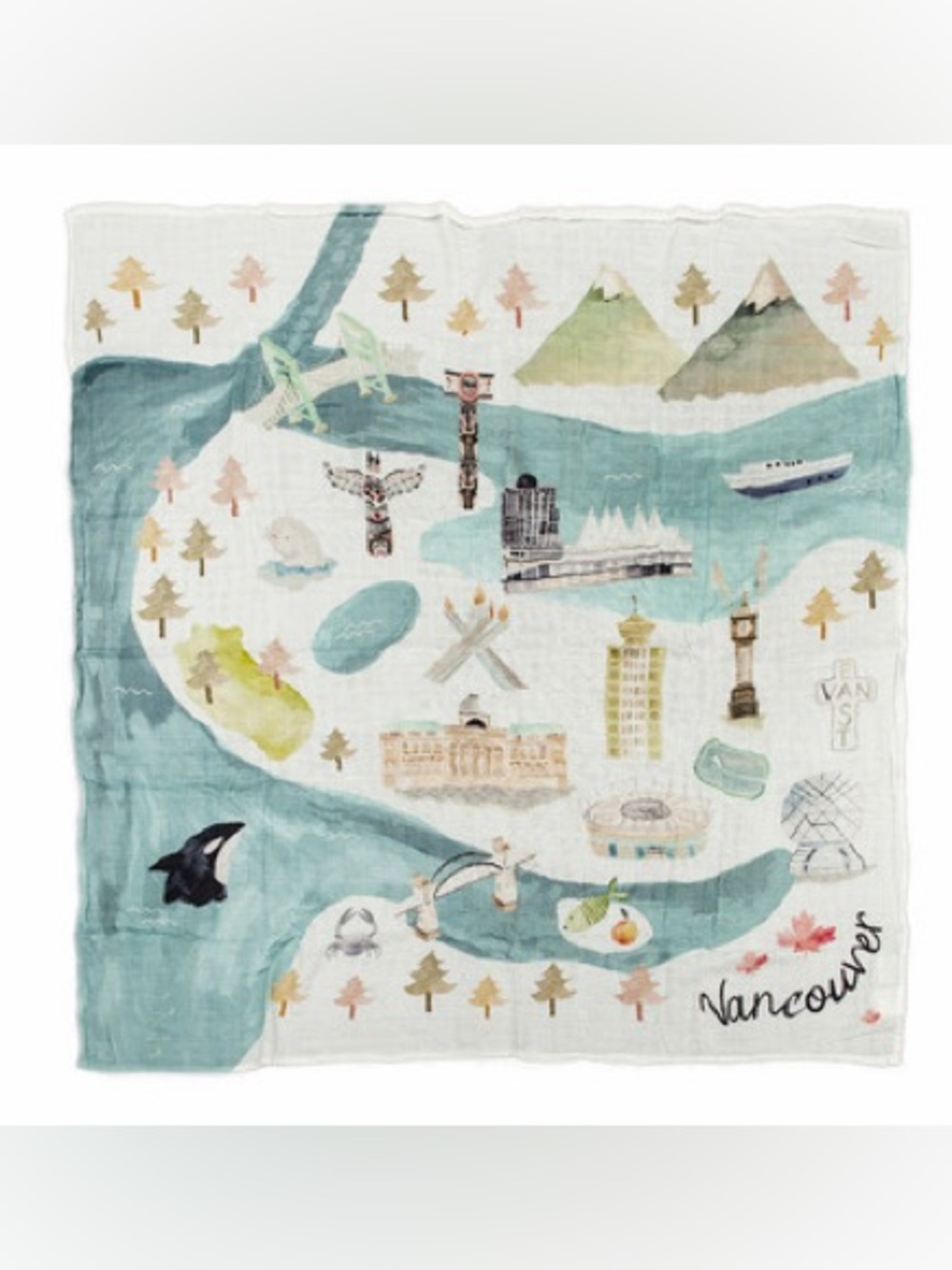 Loulou Lollipop Vancouver Swaddle Blanket